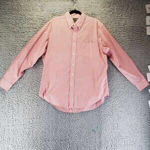 Lauren Ralph Lauren Shirt Mens 16.5 32/33 Red White Check Button-Up Non-Iron
